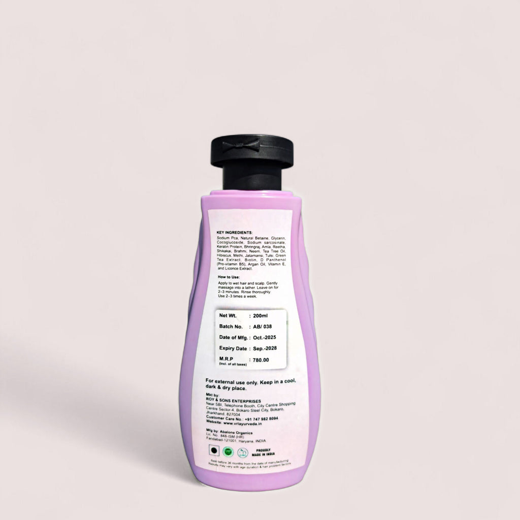 VRL Ayurveda Kesh Rakshak Anti-Dandruff Shampoo with Rosemary, Salicylic Acid & Biotin | Controls Hairfall & Itching | 200ml