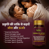 VRL Ayurveda Stamina-24 Capsules | Ayurvedic Energy & Immunity Booster for Men & Women | Enhances Vitality & Strength – 30 Capsules