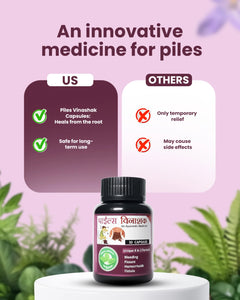 Piles Vinashak Ayurvedic Capsules & Churna Combo | Natural Relief for Piles, Fissure, Hemorrhoids & Constipation